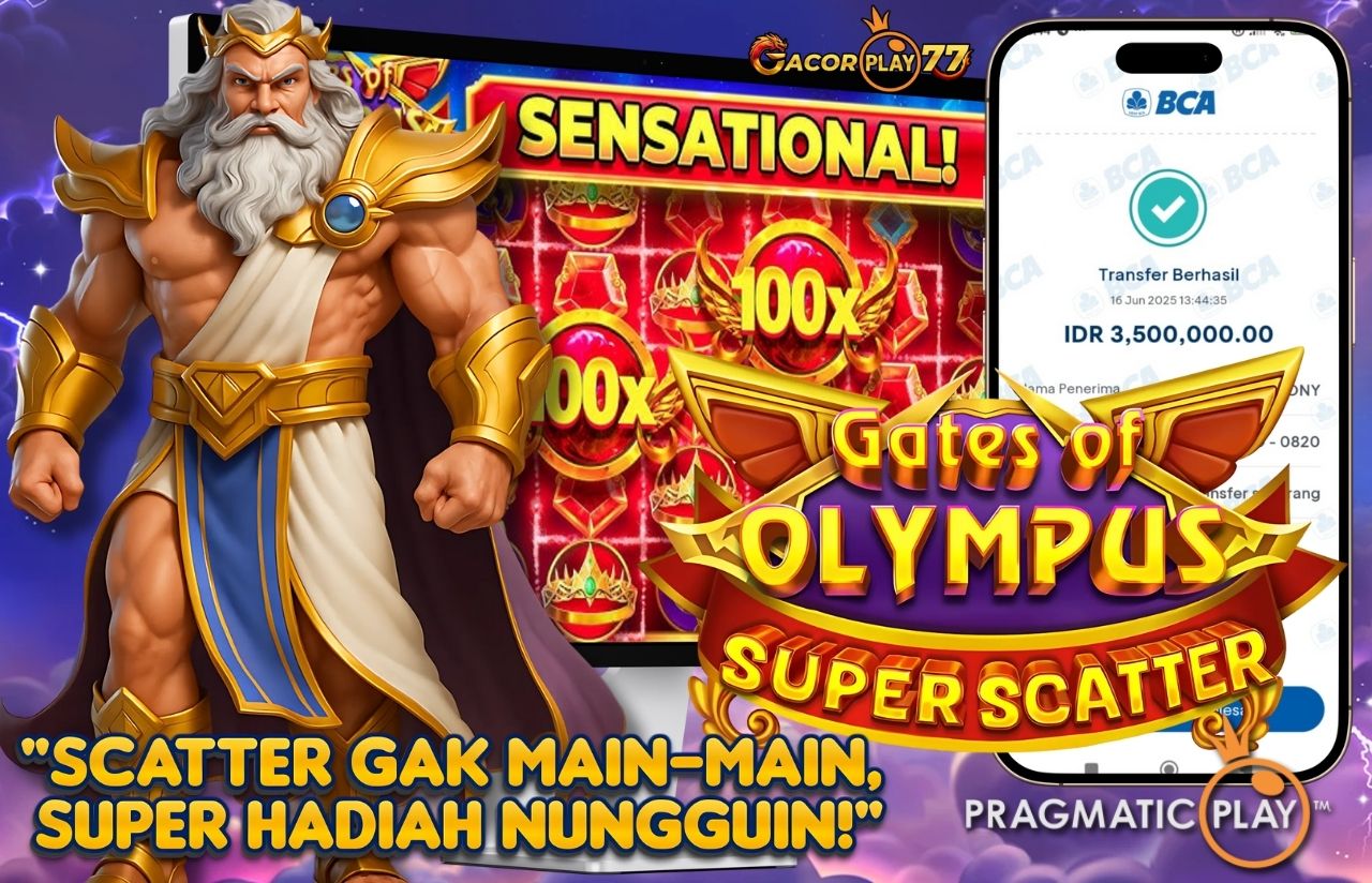 Selamat kepada user id : he**12 Wede Rp 3.500.000 di Game GATES OF OLYMPUS SUPER SCATTER PRAGMATIC PLAY Cair Gk Sampe 1 Menit! Menang Mudah di Gacorplay77